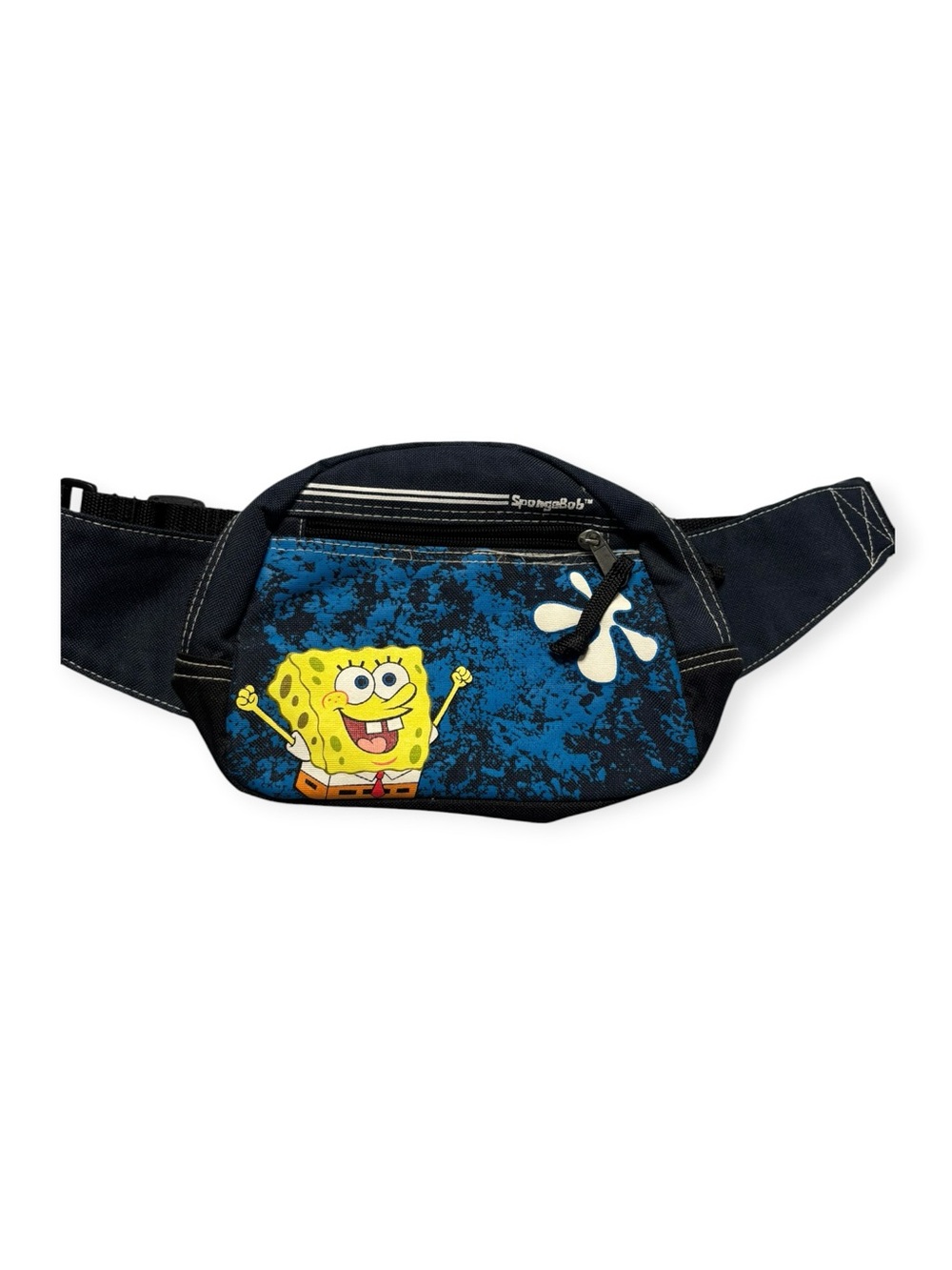 Vintage 2002 Spongebob Squarepants Rare Navy Blue Sling Bag Y2K Fanny Pack